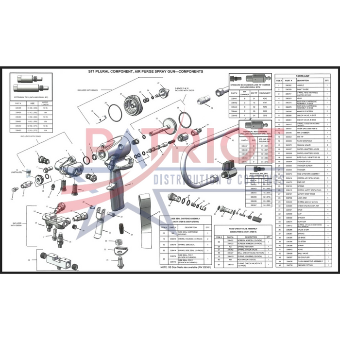 Carlisle ST1 Spray Gun Check Valve Assembly