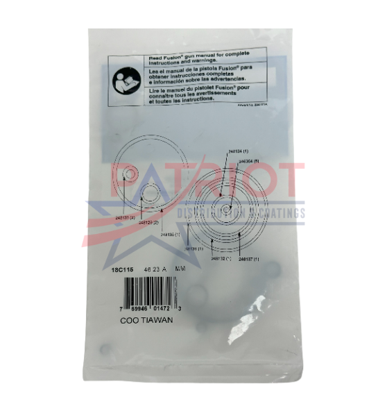 GRACO 18C115 Fusion PC O-Ring Repair Kit