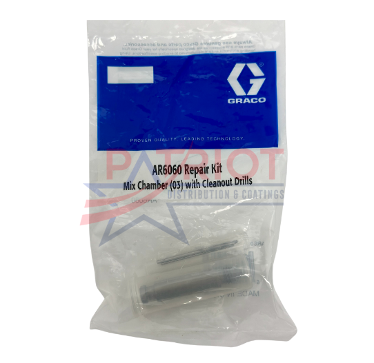 GRACO AR6060 Repair Kit Mix Chamber (03) with cleanout drills