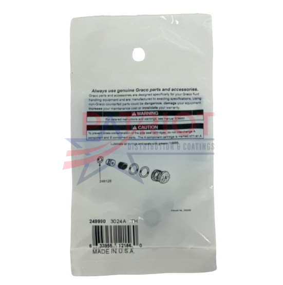 GRACO 249990 Repair Kit Polycarballoy Side Seal Fluid Kit