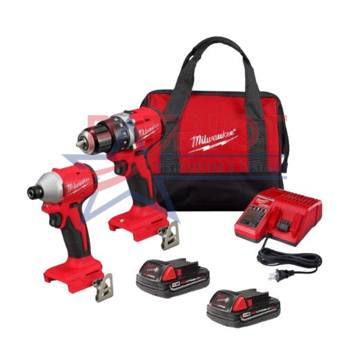 Milwaukee 3692-22CT M18 Compact Brushless 2-Tool Combo Kit: Drill Driver/Impact Driver (Next Gen Kit)