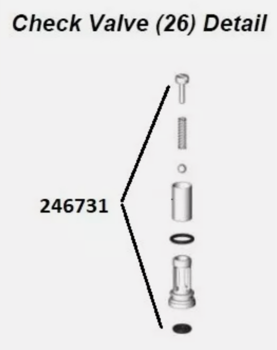 Graco Fusion AP, PC, MP A-side check valve assembly